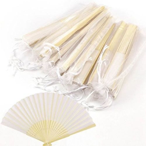 100 Pieces Éventail Ventilateurs Pliables À La Main, Éventail Chinois En Bambou Et Papier Pour Mariage/Cadeaux De Fête/Diy Décorati