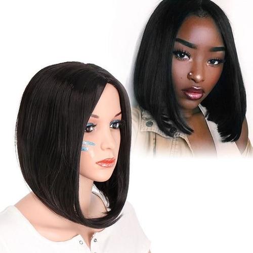 Perruque Brune Longue Femme Wig Cheveux Afro Black Red Isa01 