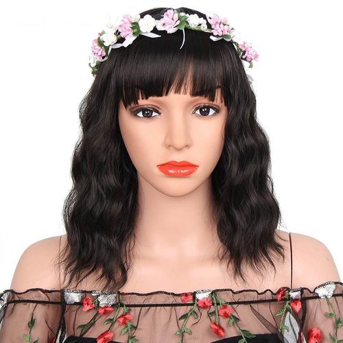Perruque Noire Sexy Adulte Femme Brune Wig Cheveux Déguisement Black Afro 
