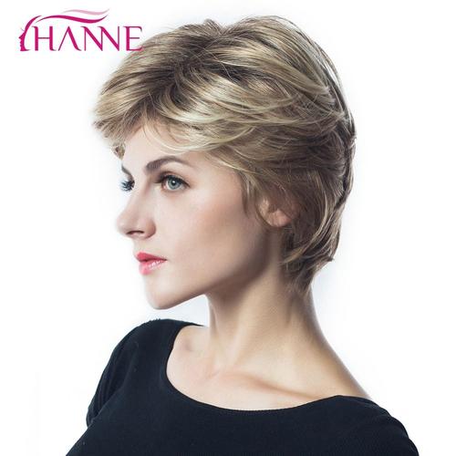 Perruque Mèches Blonde Sexy Adulte Femme Wigs Cheveux Court Déguisement Perrucca 