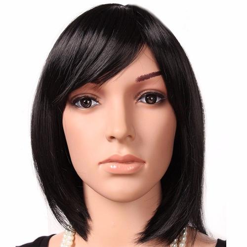 Perruque Noire Courte Sexy Adulte Femme Brune Blonde Wig Cheveux Déguisement 