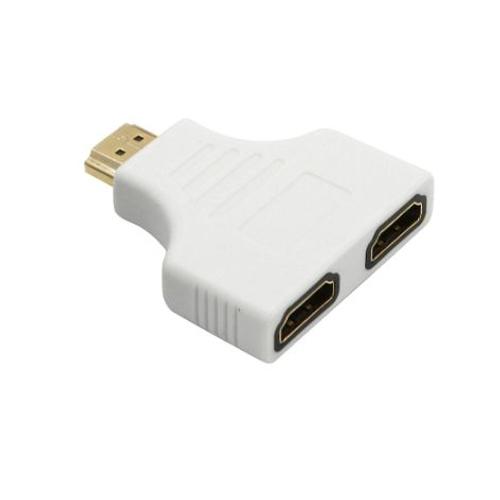 Doubleur 1 x Hdmi mâle 2 x Hdmi femelle - Blanc