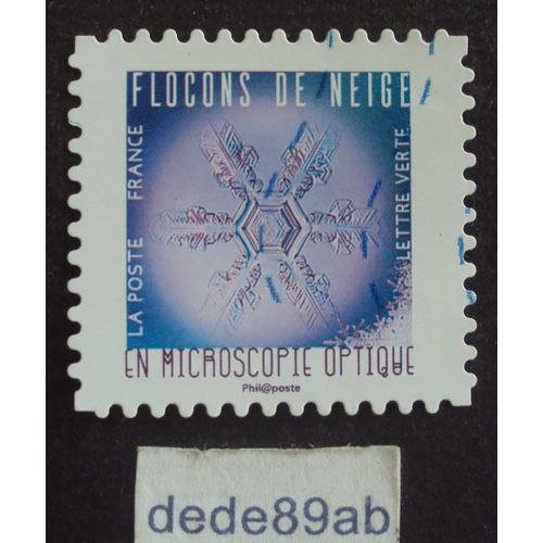 France.. Flocons De Neige En Microscopie Optique . N°5 . Oblitéré Used Stamp .