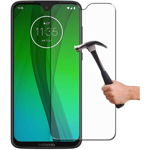 Verre Trempé Compatible Avec Motorola Moto G7 Plus Protecteur D'écran 2 Pièces Film Verre Trempé Moto G7 Plus Verre Force 9h Écran De Protection Ultra Résistant