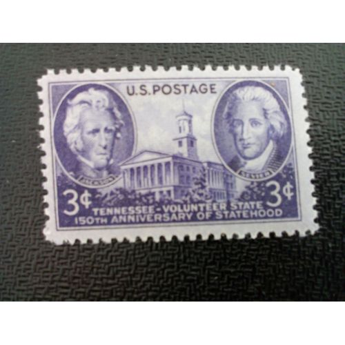 Timbre Etat-Unis Yt 493 Andrew Jackson, John Sevier Et State Capital, Nashville 1946 ( 3712 )