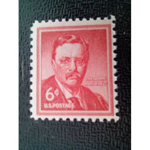 Timbre Etat-Unis Yt 600 Theodore Roosevelt (1858-1919), 26ème Président Des États-Unis 1955 ( 3712 )