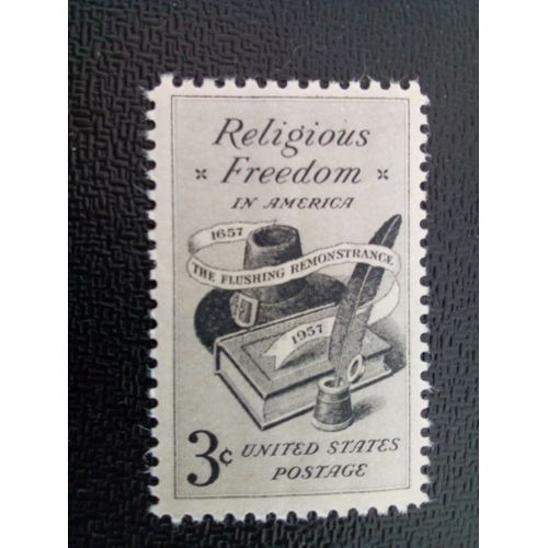 Timbre Etat-Unis Yt 635 Bible, Chapeau De Pèlerin Et Plume 1957 ( 3712 )