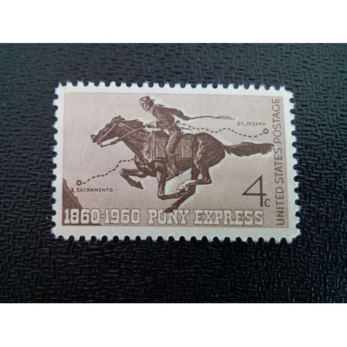 Timbre Etat-Unis Yt 689 Cavalier Pony Express 1960 ( 3712 )