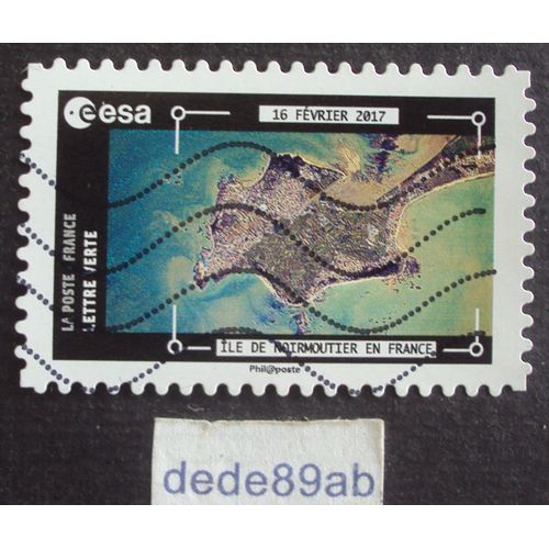 France.. La Terre Vue De La Station Spatiale Par Thomas Pesquet.Ile De Noirmoutier En France. Oblitéré Used Stamp.