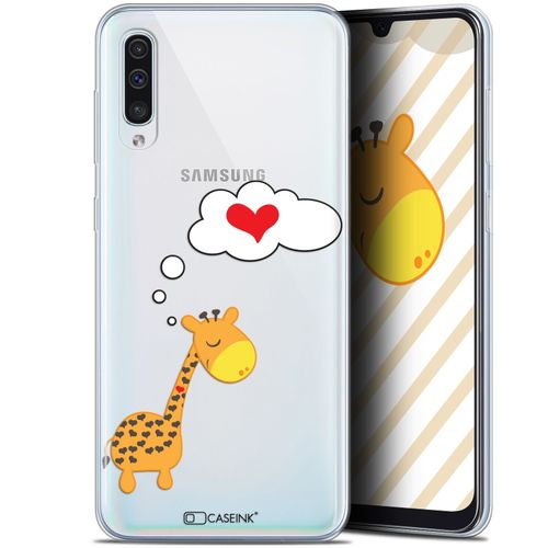 Caseink Coque Pour Samsung Galaxy A50 (6.4 ) [Gel Motif Hd Collection Love Saint Valentin Design Girafe Amoureuse - Souple - Ultra Fin ]