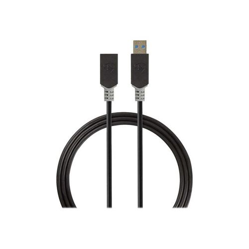 Nedis - Rallonge de câble USB - USB type A (M) pour USB type A (F) - USB 3.0 - 2 m - moulé, rond - anthracite