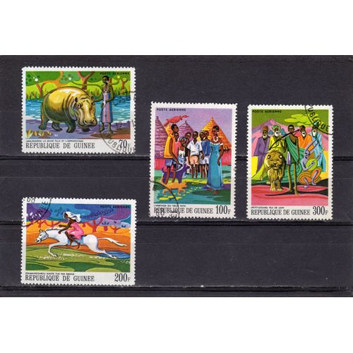 Timbres De Poste Aérienne De La République De Guinée (Contes Et Légendes Africaines)