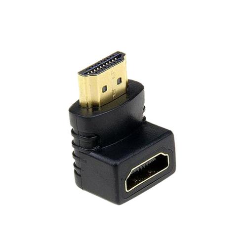 Luievein®Nouveau connecteur pour TV LCD 1080p Mini HDMI Coude mâle à femelle Adaptateur