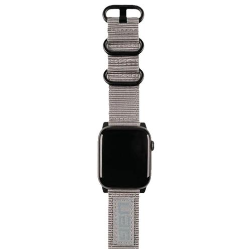 Bracelet Apple Watch 42 Et 44 Mm En Nylon Nato Uag Gris