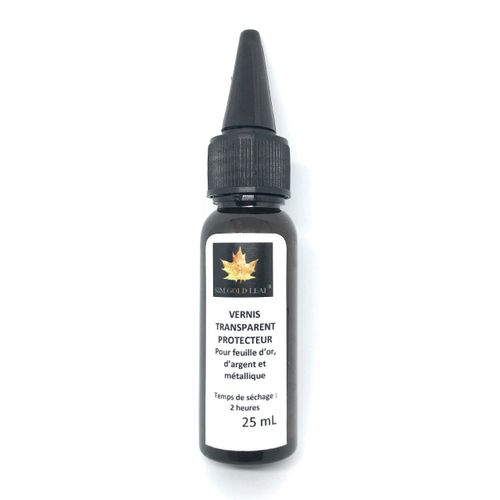 vernis de protection 25 mL pour feuille d'or d'argent et métallique