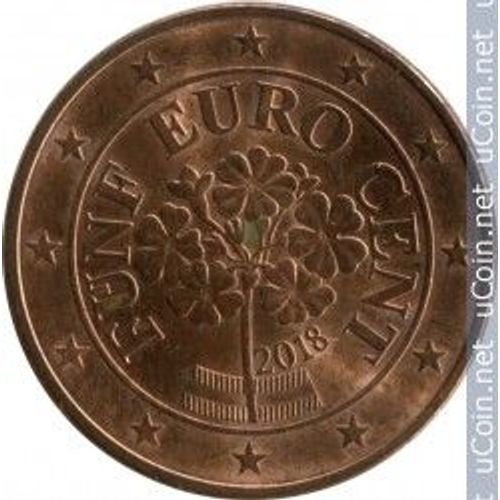 Autriche = 5 Centimes D'euro , Année 2018