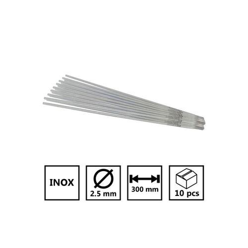 Baguettes inox 2.5 x 300mm-Electrode soudure ? l'arc inox-Blister de 10 baguettes enrob?es-soudage qualit? 308 LSI-soudure mma