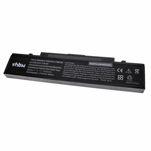 vhbw batterie compatible avec Samsung R460-AS06, R460-AS09, R460-BS04, R460-XS04, R463, R464, R465, R466 laptop (5200mAh, 11.1V, Li-Polymère, noir)