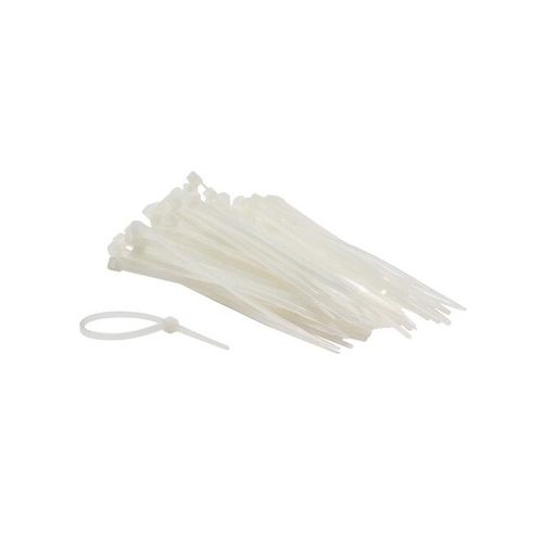 Serre-Câbles En Nylon - 2.5 X 100 Mm - Blanc (100 Pcs)