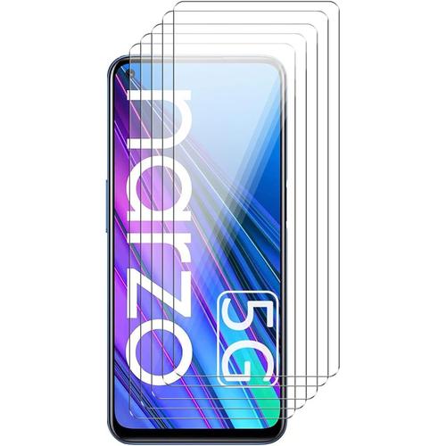 5 Pack Film Protecteur Pour Realme Narzo 30 5g 9h Dureté Protection D'écran De Téléphone Portable Résistant À L'usure De Haute Qualité En Verre Trempé