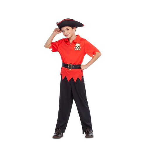 Déguisement De Pirate Rouge Pour Garçon (Taille 10-12a)