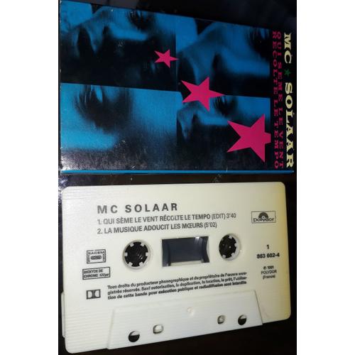 Mc Solaar Qui Seme Le Vent Recolte Le Tempo Tres Rare K7 Cassette Audio Single