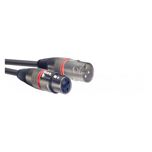 Stagg SMC3 RD - Câble de microphone XLR/XLR (m/f), 3 m, anneau rouge