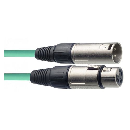 Stagg SMC3 CGR - Câble de microphone XLR/XLR (m/f), 3 m, vert