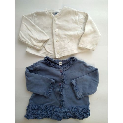 Lot De 2 Gilets Boutonnés Bébé Fille Taille 6 Mois