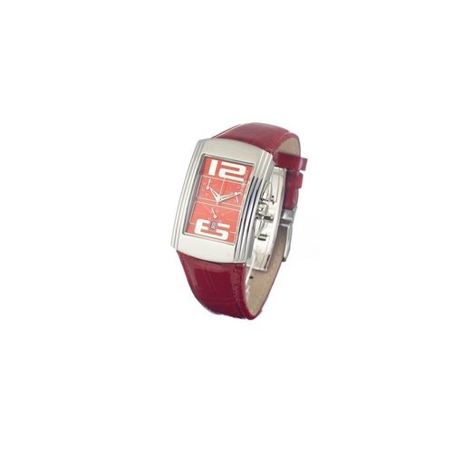 Montre Femme Chronotech Cuir Rouge