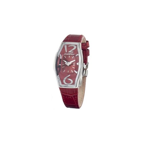 Montre Femme Chronotech Cuir Rouge