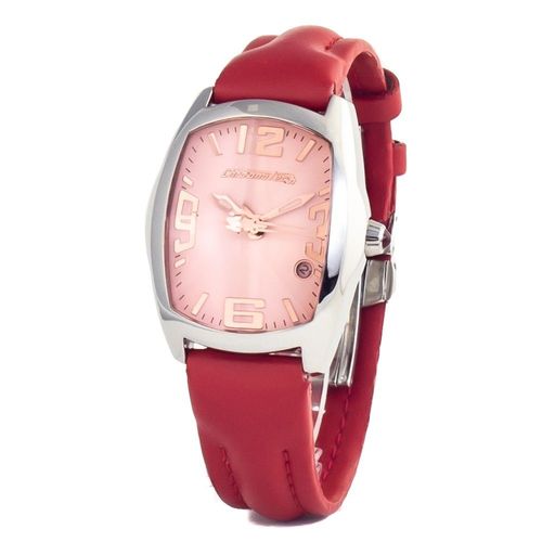 Montre Femme Chronotech Cuir Rouge