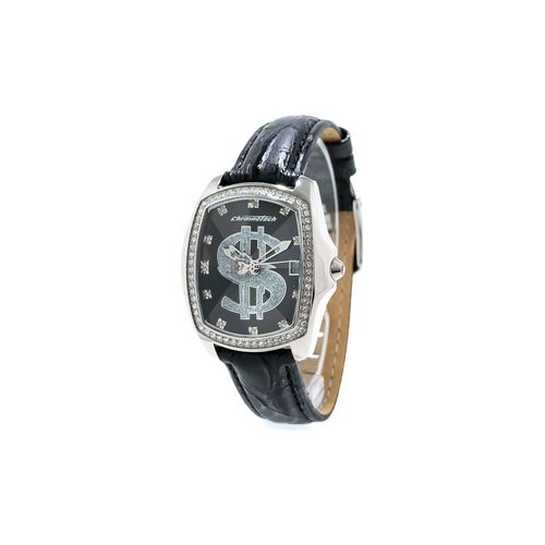 Montre Femme Chronotech Cuir Noir