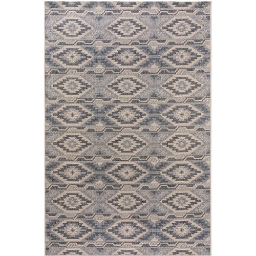 Tapis D'extérieur River Bleu 100x150 Cm - Tapis Outdoor Pour Balcon, Terrasse Et Jardin