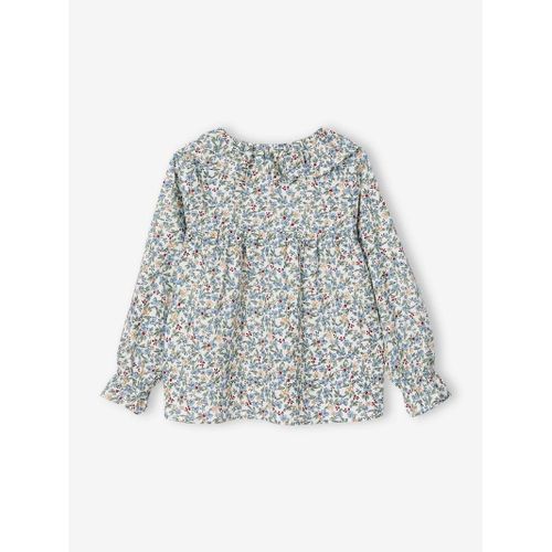 Blouse Imprimée Fleurs Fille - Écru (Vertbaudet)