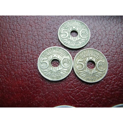 Trio 5 Centimes Petit Module 1920,1922 Poissy, Et 1927