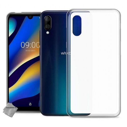 Housse Etui Coque Pochette Silicone Gel Fine Pour Wiko View 3 Lite + Verre Trempe - Blanc Transparent