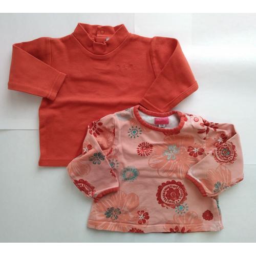 Lot De 2 T-Shirts Manches Longues Marèse Et Orchestra Taille 12 Mois