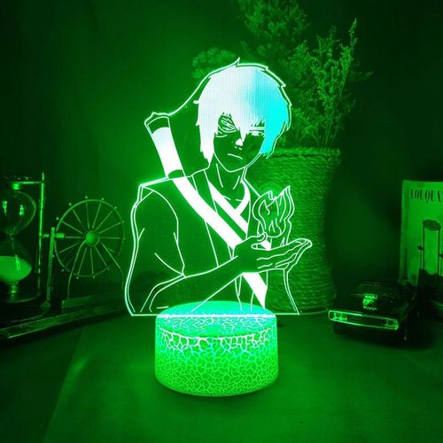 Convient Pour Prince Zuko Silhouette 3d Illusion Ota Lampe Lampe De Chevet Veilleuse Af12342