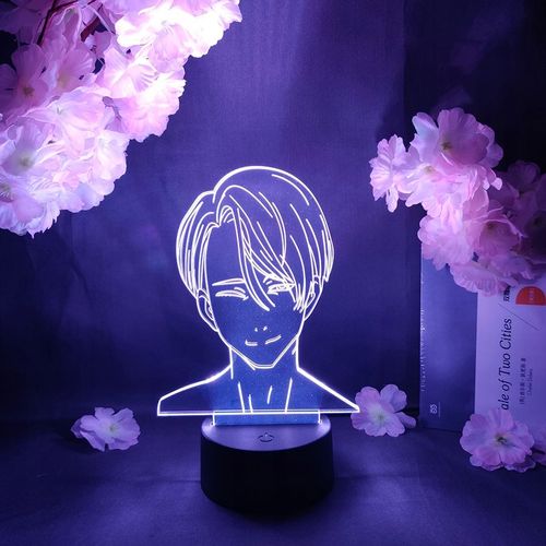 Lampe De Chevet Adaptée Au Personnage De La Bande Dessinée Yuri On Ice Victor, Veilleuse Af11948