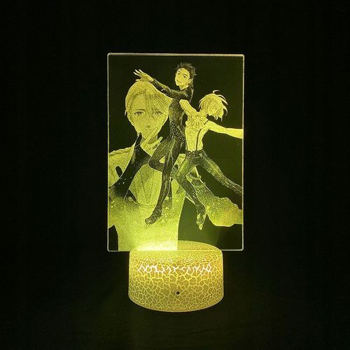 Lampe Led 3d Anime Yuri On Ice, Lampe De Chevet, Veilleuse Af12635