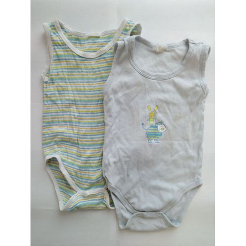 Lot De 2 Bodies Sans Manches Taille 12 Mois