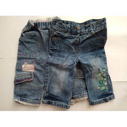 Lot De 2 Jeans Bébé Fille Taille 12 Mois