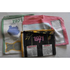 Torchons Calendrier 1971