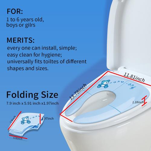 Siège de Toilette Pliable, Plaque Anti-Eclaboussure Réducteurs