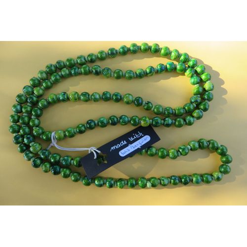 Collier Sautoir Bois Manguier Vert La Balinaise