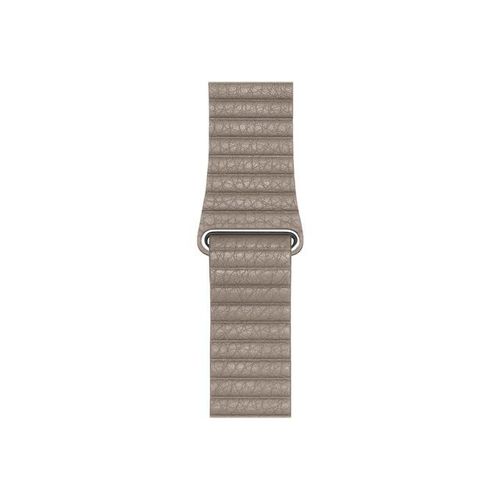 Apple Bracelet En Cuir Gris Sable 44 Mm - Large