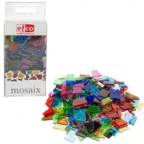 Lot 200 G De Mosaïques En Verre Translucide Multicolore, 1 À 2 Cm, Env. 180 Pces