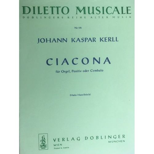 Ciacona Pour Orgue De Kerll