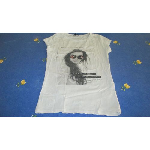 Tee Shirt " Enjoy Beautiful Moments " 14 Ans - Taille Xs